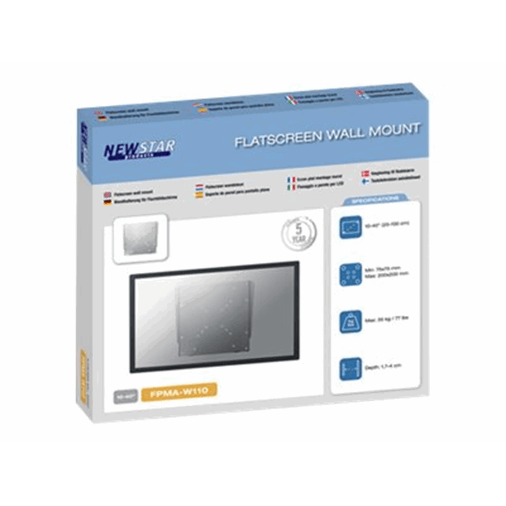 Wall Mount 10-40" Fixed Ultrathin SILVER