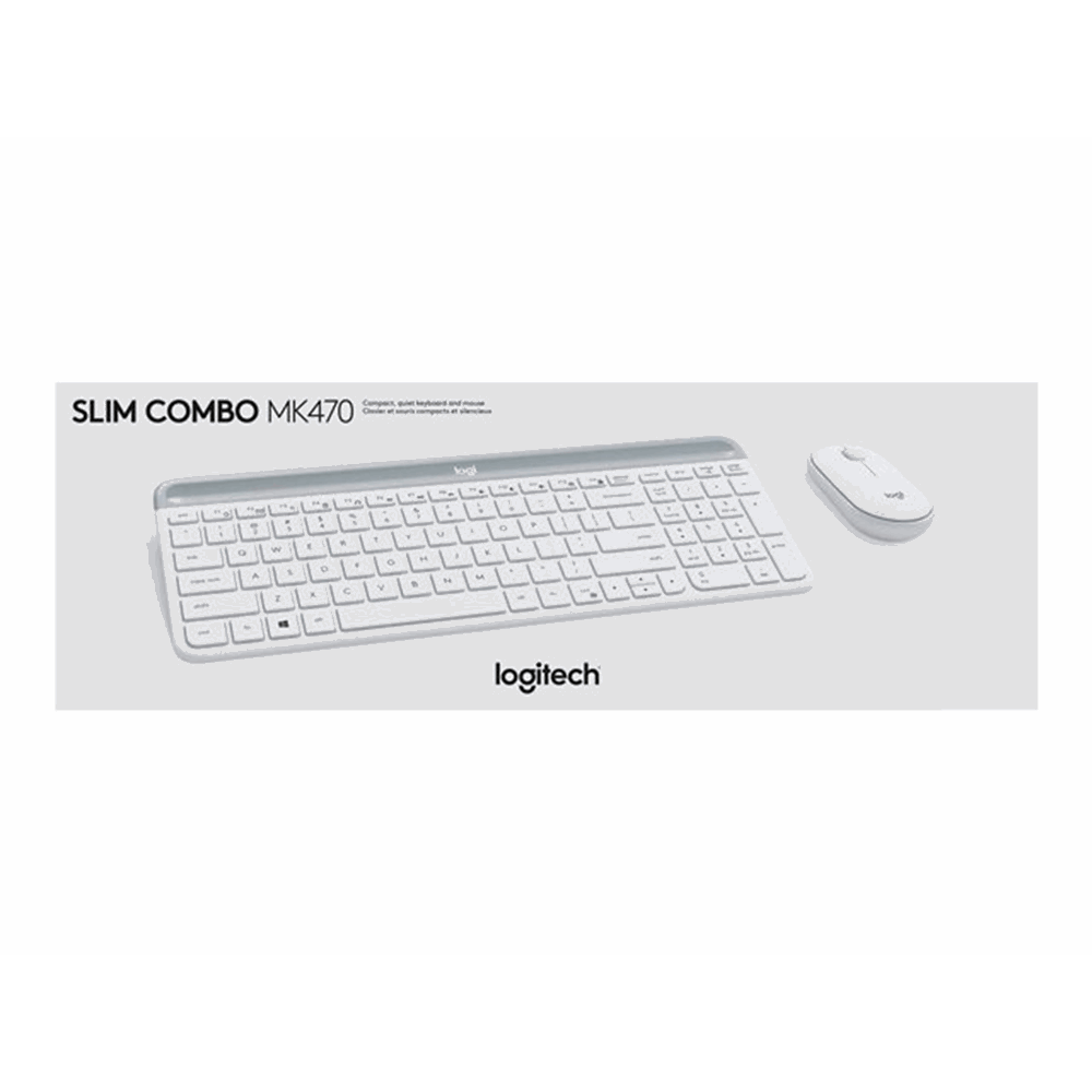Slim Wireless Keyboard and Mouse Combo MK470 - OFFWHITE - FRA - CENTRAL
