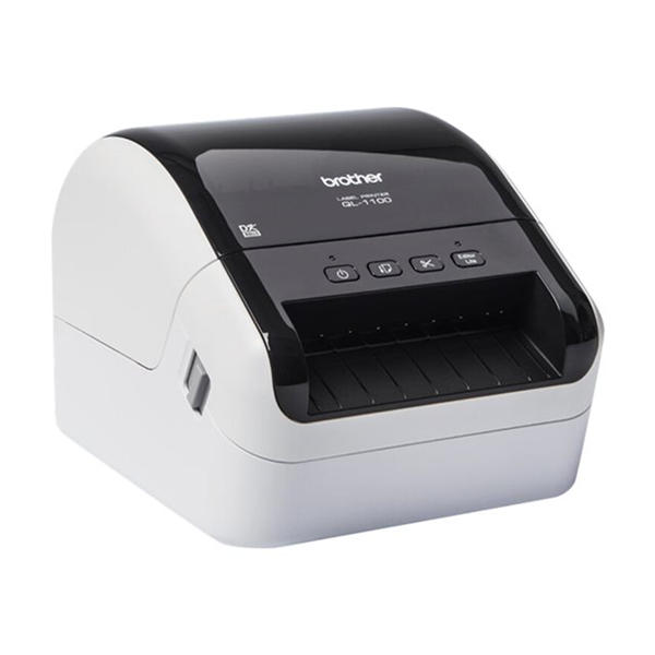 Labelprinter (zwart/wit)- 12 tot 103-6 mm- DK - automatisch snijmechanisme- USB2.0 aansluiting- incl. 2x rollen + USB kabel